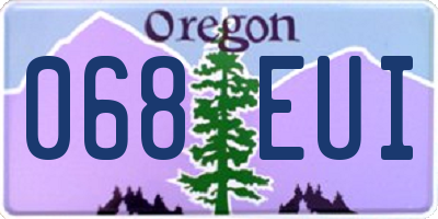 OR license plate 068EUI