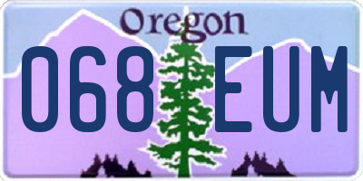 OR license plate 068EUM