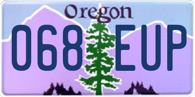 OR license plate 068EUP