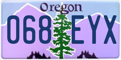 OR license plate 068EYX