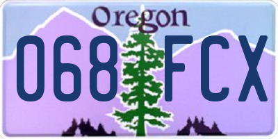 OR license plate 068FCX