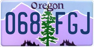 OR license plate 068FGJ