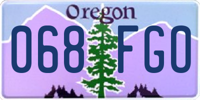 OR license plate 068FGO