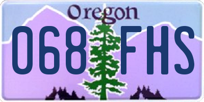 OR license plate 068FHS