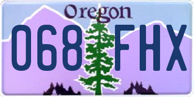OR license plate 068FHX