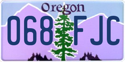 OR license plate 068FJC