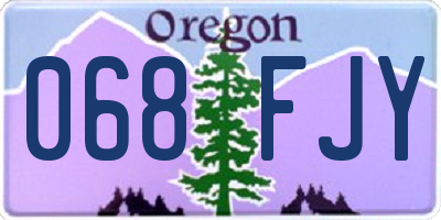 OR license plate 068FJY