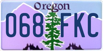 OR license plate 068FKC