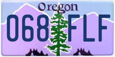 OR license plate 068FLF
