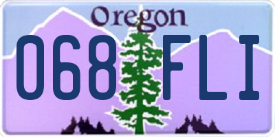 OR license plate 068FLI