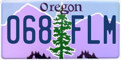 OR license plate 068FLM