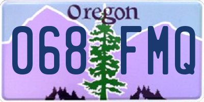 OR license plate 068FMQ