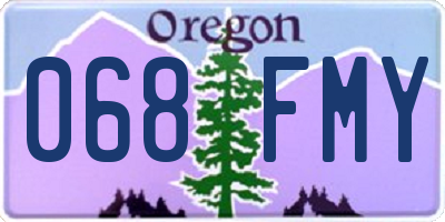 OR license plate 068FMY