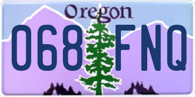 OR license plate 068FNQ