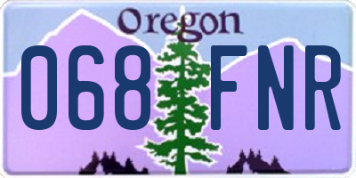 OR license plate 068FNR