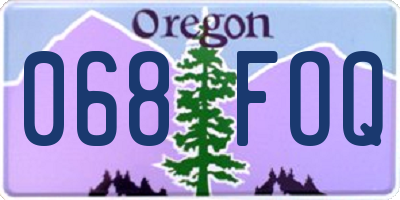OR license plate 068FOQ