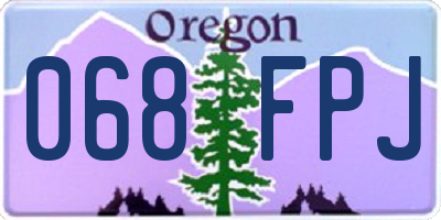 OR license plate 068FPJ