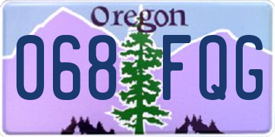 OR license plate 068FQG