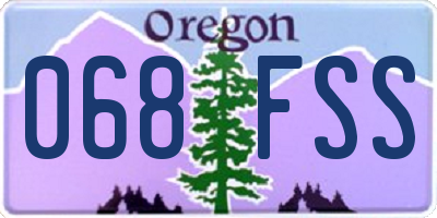 OR license plate 068FSS