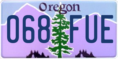 OR license plate 068FUE