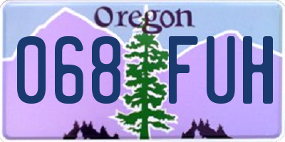 OR license plate 068FUH