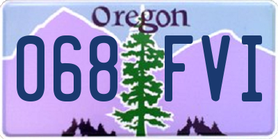 OR license plate 068FVI