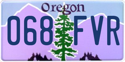 OR license plate 068FVR