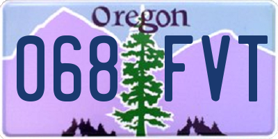 OR license plate 068FVT