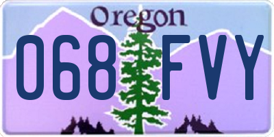 OR license plate 068FVY