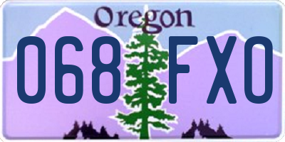 OR license plate 068FXO