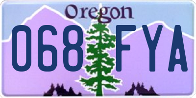 OR license plate 068FYA