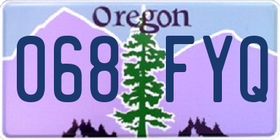 OR license plate 068FYQ