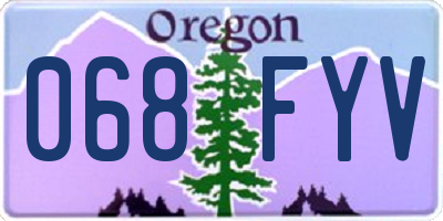 OR license plate 068FYV