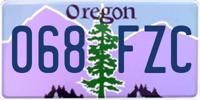 OR license plate 068FZC