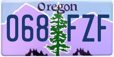 OR license plate 068FZF