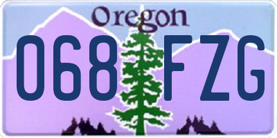 OR license plate 068FZG