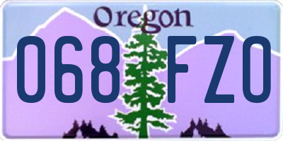 OR license plate 068FZO