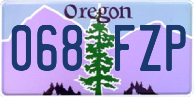 OR license plate 068FZP