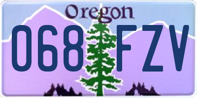 OR license plate 068FZV