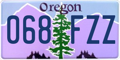 OR license plate 068FZZ