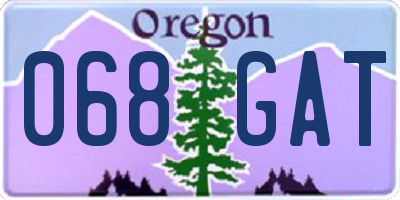 OR license plate 068GAT