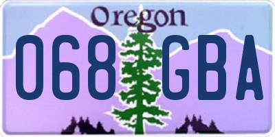 OR license plate 068GBA