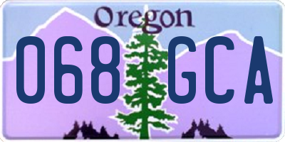 OR license plate 068GCA