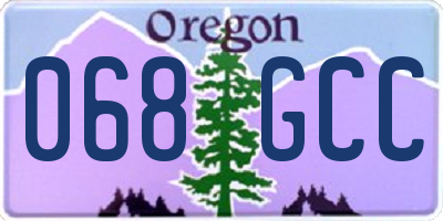OR license plate 068GCC