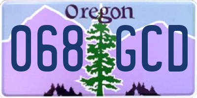 OR license plate 068GCD