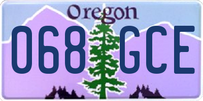 OR license plate 068GCE
