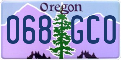 OR license plate 068GCO