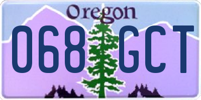 OR license plate 068GCT