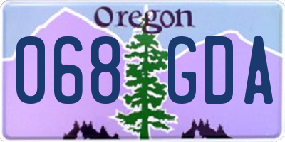 OR license plate 068GDA
