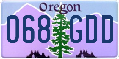 OR license plate 068GDD